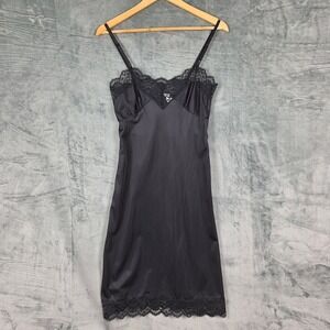 Womens Slip Dress 34 Vintage Babydoll Y2K Satin Midi Coquette Fairy Whimsigoth